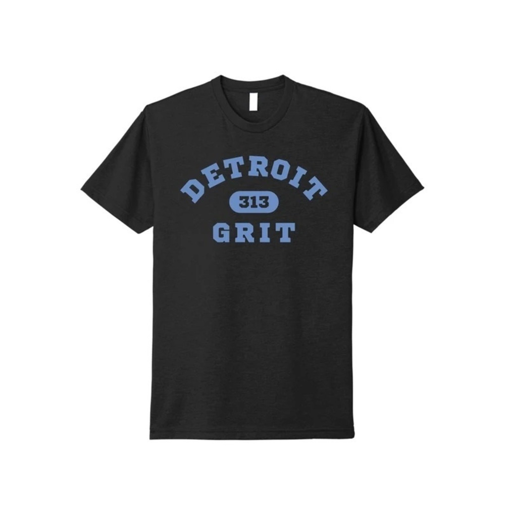 Detroit 313 Grit Team Football League T-shirt, Perfect Gift For Lions Fans - Picture 1 of 4